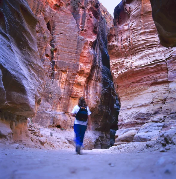 El Siq, Petra, Jordania — Foto de Stock