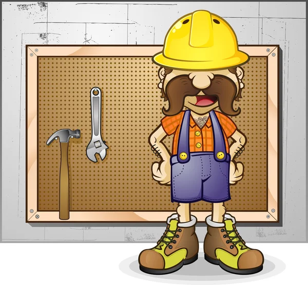 Construction Worker — Stock Vector