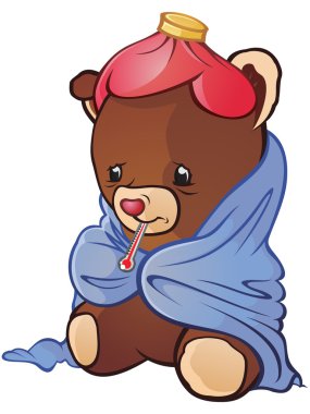 Sick Teddy Bear clipart