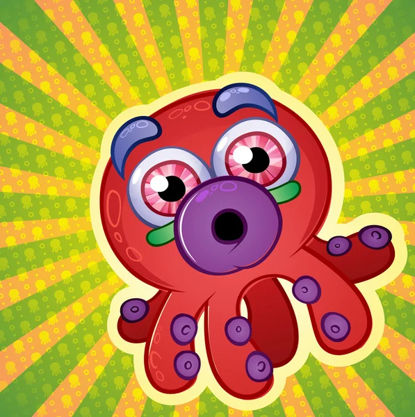 Crazy techno chobotnice — Stockový vektor