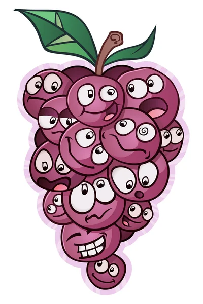 Personaggi grappoli d'uva — Vettoriale Stock