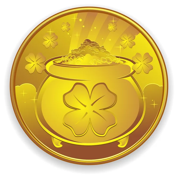 Moneda de oro suerte Ilustraciones de stock libres de derechos