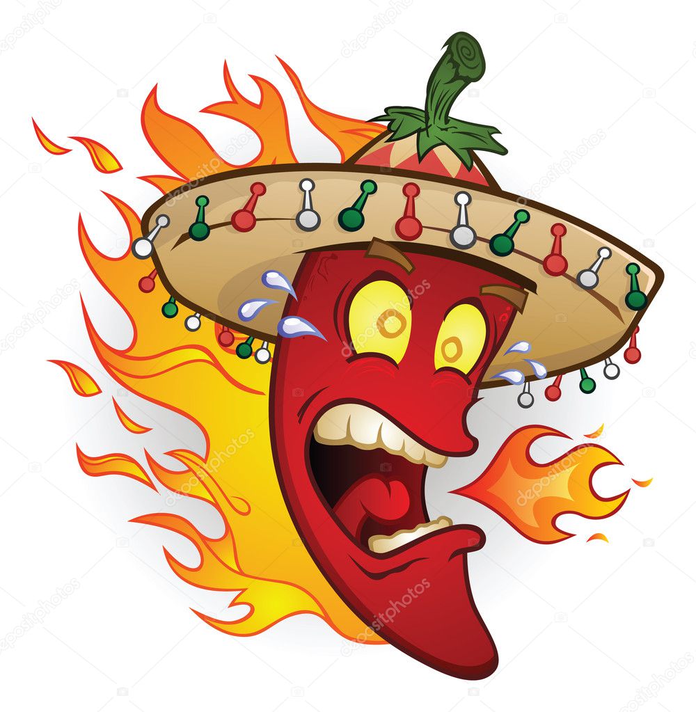 Flaming Sombrero Chili Pepper