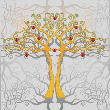 Golden tree clipart