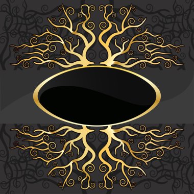 Golden tree clipart