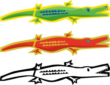 Abstract Alligator clipart