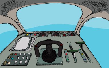 Retro Cockpit clipart