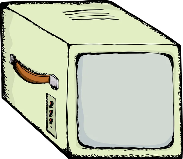 Старый видеомонитор — стоковое фото
