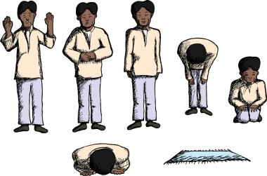 Positions of Prayer clipart