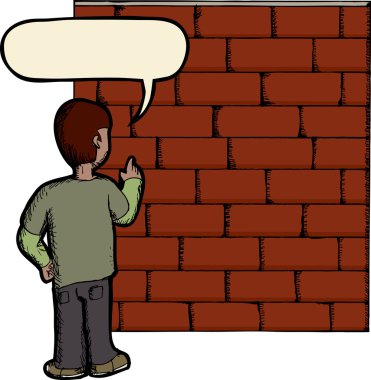 Talking To A Brick Wall clipart