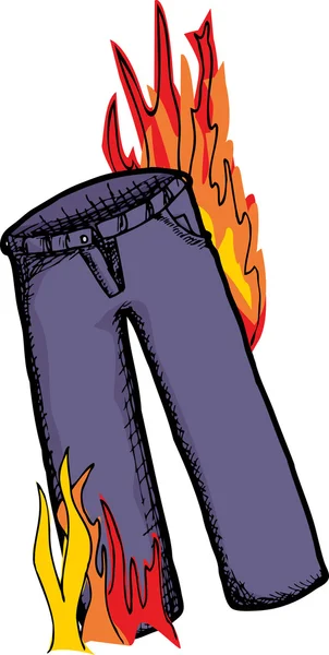 Pantaloni in fiamme — Foto Stock