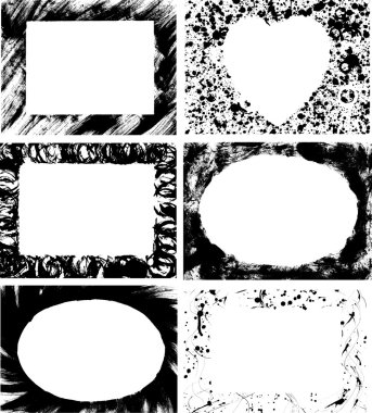 Various Grungy Borders clipart