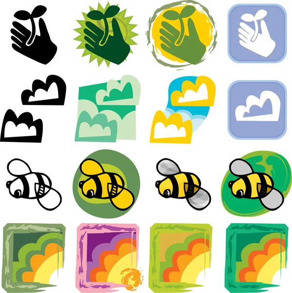 Various Nature Icons — Stock Photo, Image