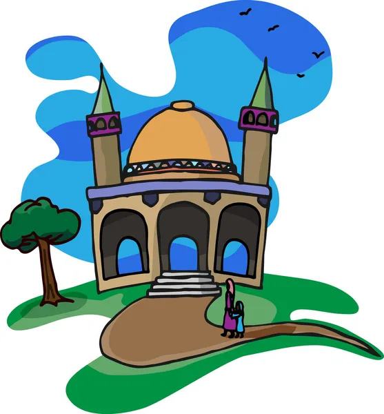 Viaje a una pequeña mezquita — Foto de Stock