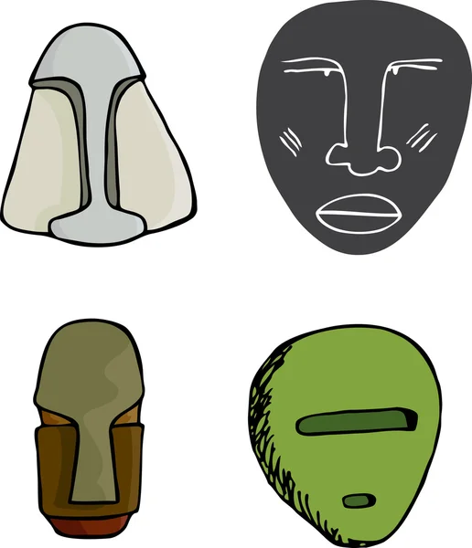 Quatro máscaras — Fotografia de Stock
