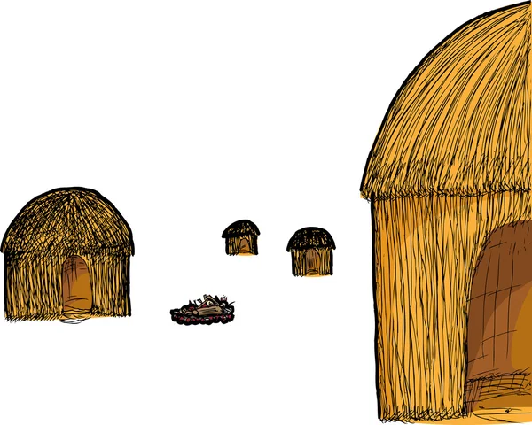 밀 짚 오두막 — 스톡 사진