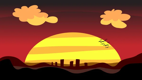 Ηλιοβασίλεμα πόλη σούρουπο — Φωτογραφία Αρχείου