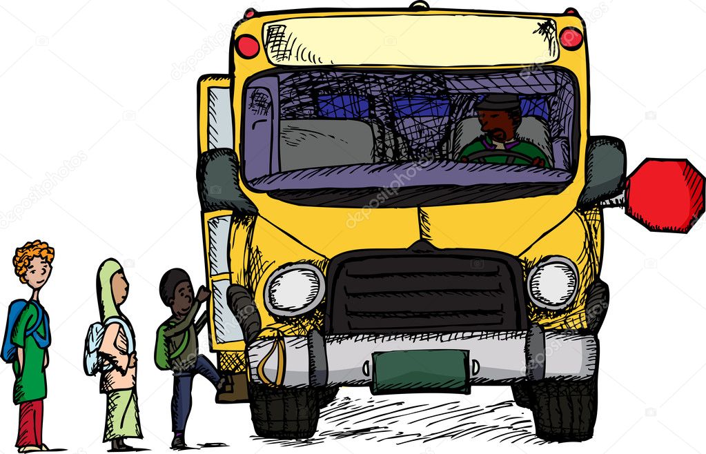 abordar un autobús — Foto de stock © theblackrhino 8402934