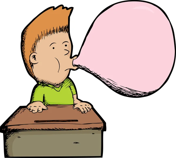 Garçon de Bubble-gum — Image vectorielle