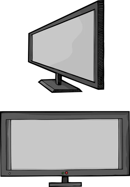 TV a schermo piatto Widescreen — Vettoriale Stock