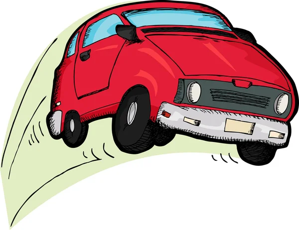 Απερίσκεπτη κόκκινο αυτοκίνητο — Διανυσματικό Αρχείο