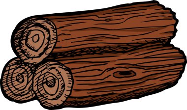 Pile of Three Logs clipart