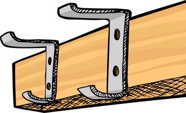 Coat Rack Closeup clipart