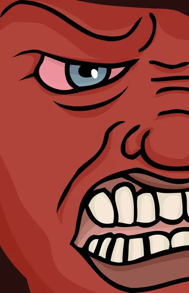 愤怒的脸 — 图库矢量图片
