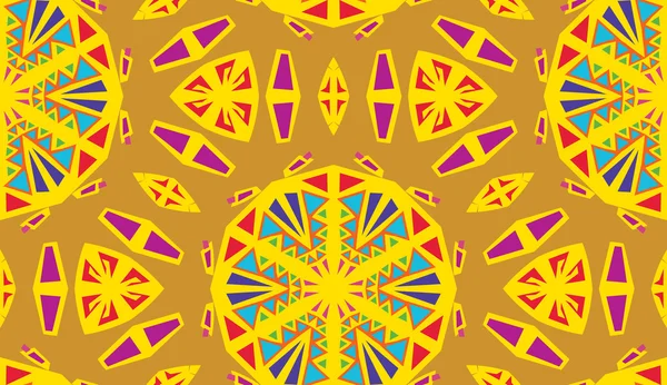 黄色の kaleidescope パターン — ストックベクタ