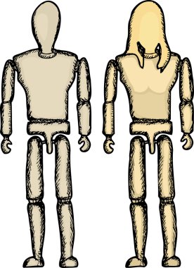 Male and Female Manikins clipart