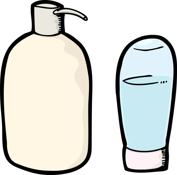 Botellas de jabón — Vector de stock