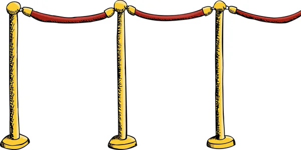 Sametová lana bariéra — Stockový vektor