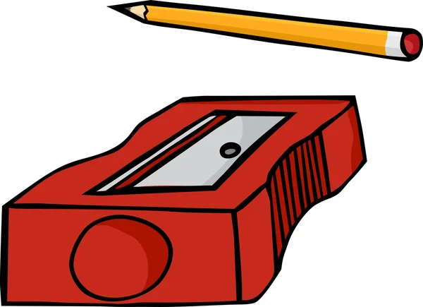 Kalem ve kalemtıraş — Stok Vektör
