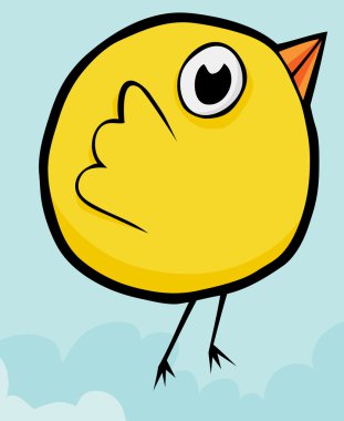 Cute Flying Bird clipart