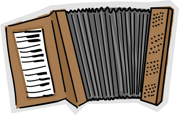Эскиз аккордеона — стоковый вектор