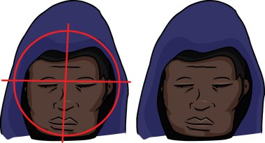 Black Man Targeted clipart