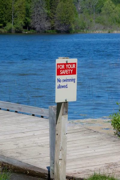 stock image No Swimming Allowed Sign