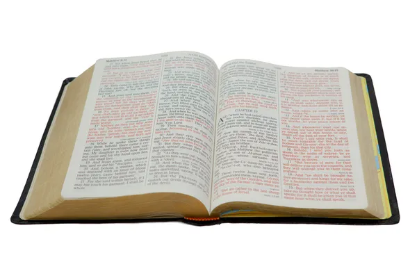 Biblia aislada en blanco Imagen De Stock