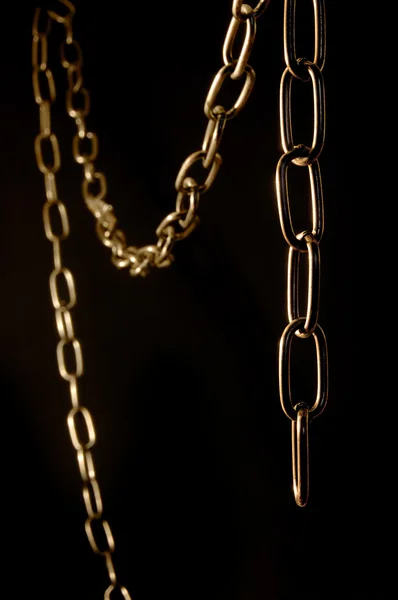 Chain in black background — Stock Photo, Image