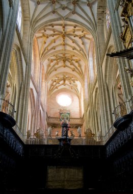 santa maria cathedal astorga, organ ve koro. İspanya