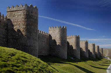 Avila, spain, wall and towers clipart