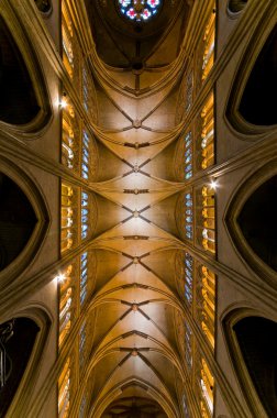 Ceiling of Sainte-Marie de Bayonne Cathedral. France clipart