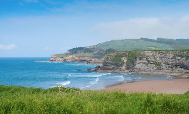 Wild Beach of Langre. Cantabria, Spain. clipart