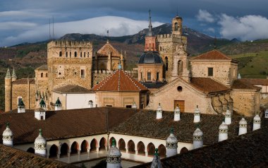 Royal Monastery of Santa Maria de Guadalupe. Caceres, Spain clipart