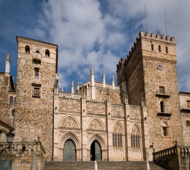 Royal Monastery of Santa Maria de Guadalupe. Caceres, Spain clipart