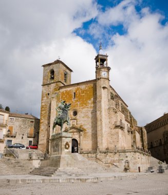 Trujillo belediye Meydanı. Caceres, İspanya.