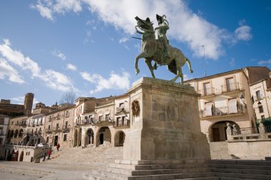 Mayor Square in Trujillo. Caceres, Spain. clipart