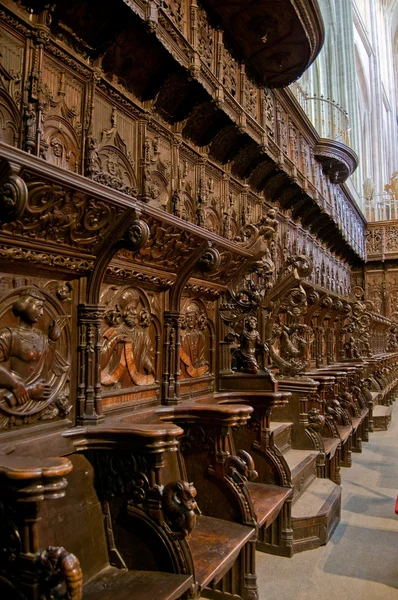 The Choir Stalls in Santa Maria Cathedal of Astorga. Spain — Stock Photo, Image