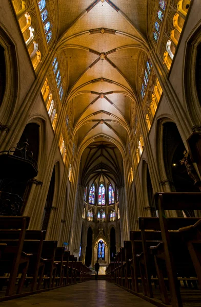 Hlavní kopule katedrály bayonne de sainte-marie. Francie — Stock fotografie