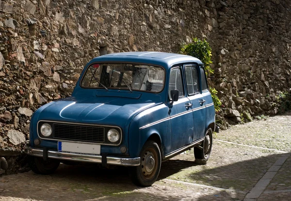 stock image Antique blue car